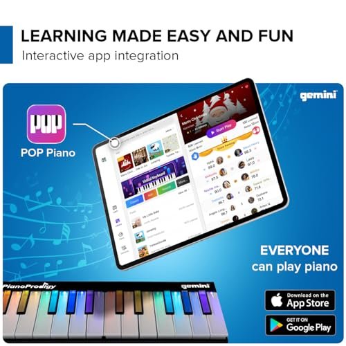 Gemini Sound GPP-101 PianoProdigy 24-Key Smart MIDI Keyboard - Wireless Learning Piano