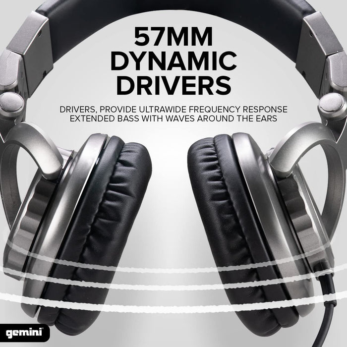 Gemini DJX-500 Professional DJ Headphones - Soft Ear Pads