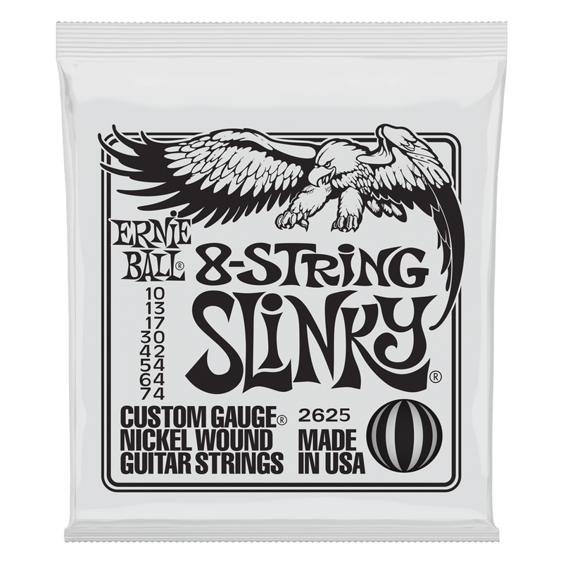 Ernie Ball 8-String Slinky Nickel Wound Electric Guitar Strings 10-74