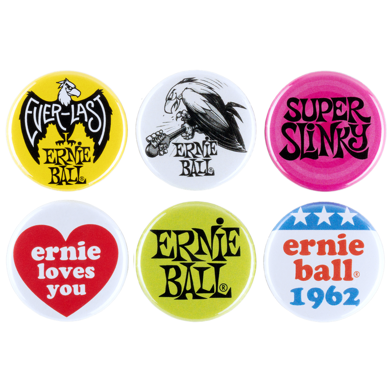 Ernie Ball assorted badges (6 pk)