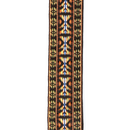 D'Addario Woven Banjo Strap with Clips - Hootenanny Yellow & Brown