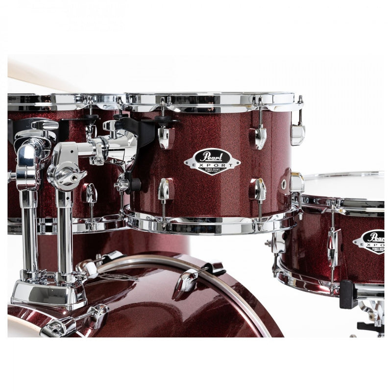 Pearl Export Black Cherry Glitter 5 Piece Drum Kit including Sabian SBR Cymbals (20", 10", 12", 14", 14" snare)