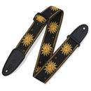Amumu Guitar Strap -Sun Jacquard Black with 3 Pics