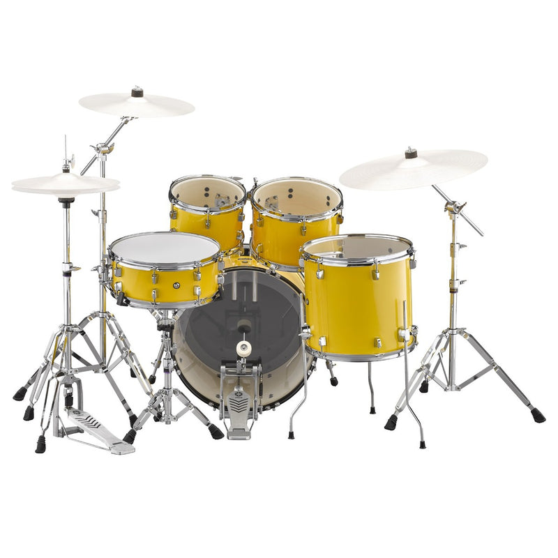 Yamaha Rydeen Mellow Yellow 20" Shell Pack Hardware and Cymbals