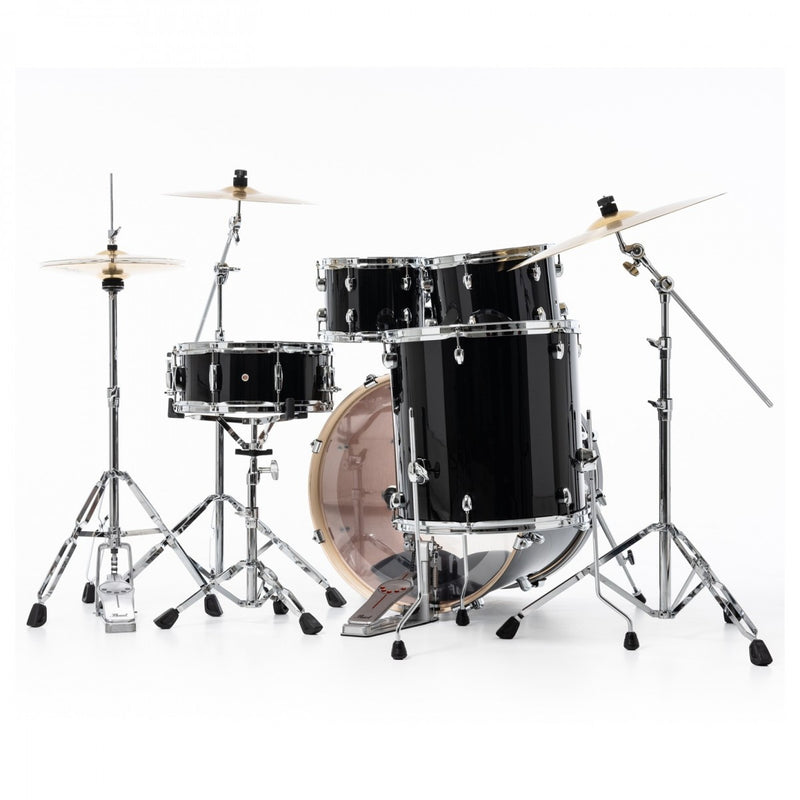 Pearl Export Jet Black 5 Piece Drum Kit including Sabian SBR Cymbals (22", 10", 12", 16", 14" snare)