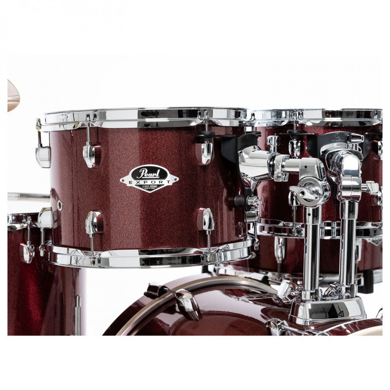 Pearl Export Black Cherry Glitter 5 Piece Drum Kit including Sabian SBR Cymbals (20", 10", 12", 14", 14" snare)