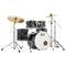 Pearl Export Graphite Silver Twist 5 Piece Drum Kit including Sabian SBR Cymbals (20", 10", 12", 14", 14" snare)