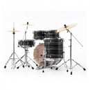 Pearl Export Graphite Silver Twist 5 Piece Drum Kit including Sabian SBR Cymbals (22", 10", 12", 16", 14" snare)