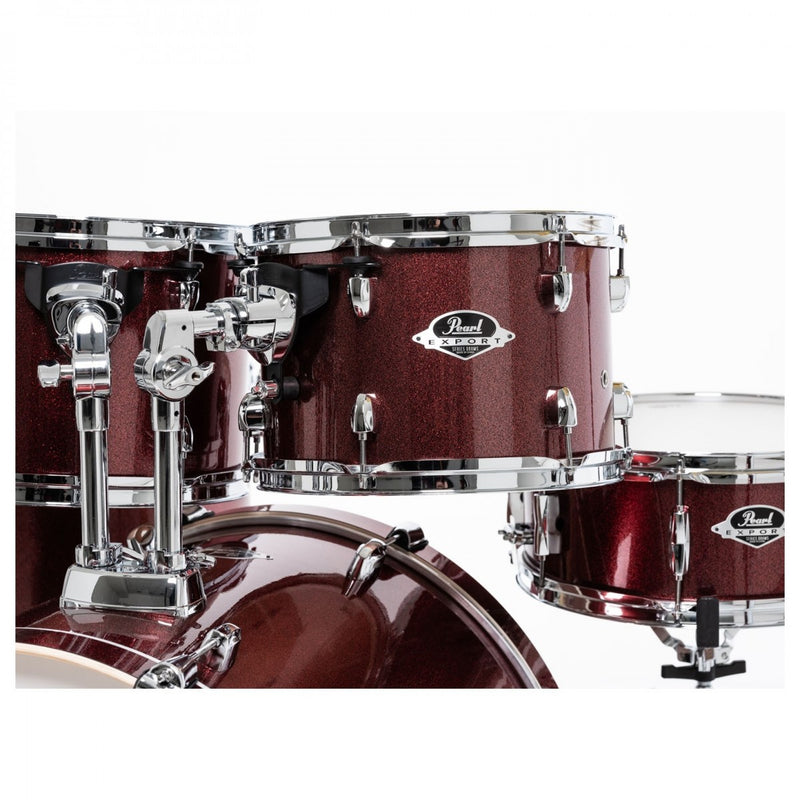 Pearl Export Black Cherry Glitter 5 Piece Drum Kit including Sabian SBR Cymbals (22", 10", 12", 16", 14" snare)