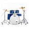 Pearl Export High Voltage Blue 5 Piece Drum Kit including Sabian SBR Cymbals (22", 10", 12", 16", 14" snare)