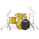 Yamaha Rydeen Mellow Yellow 20" Shell Pack Hardware and Cymbals