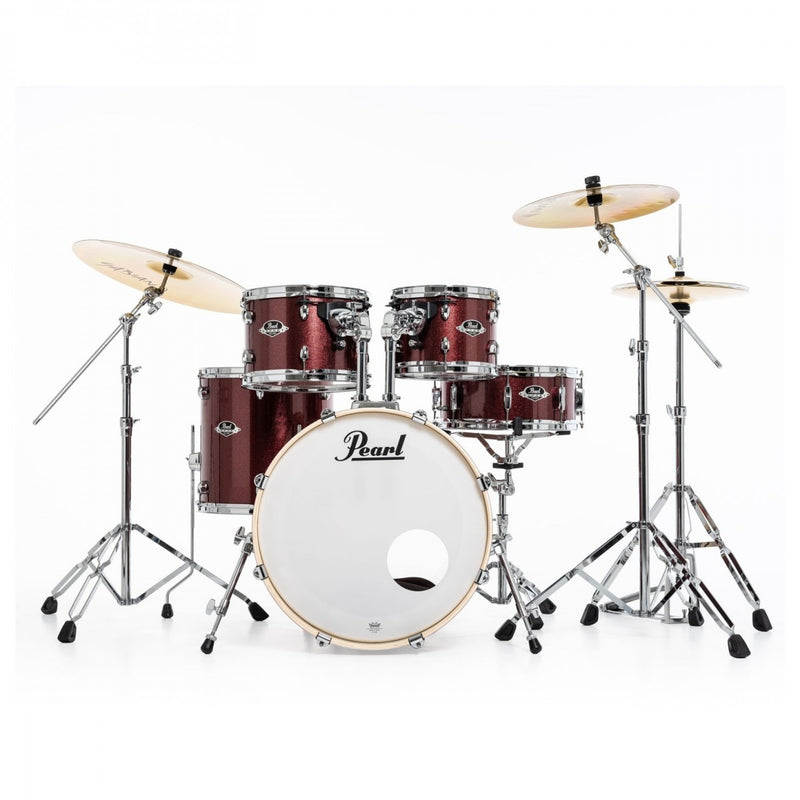 Pearl Export Black Cherry Glitter 5 Piece Drum Kit including Sabian SBR Cymbals (20", 10", 12", 14", 14" snare)