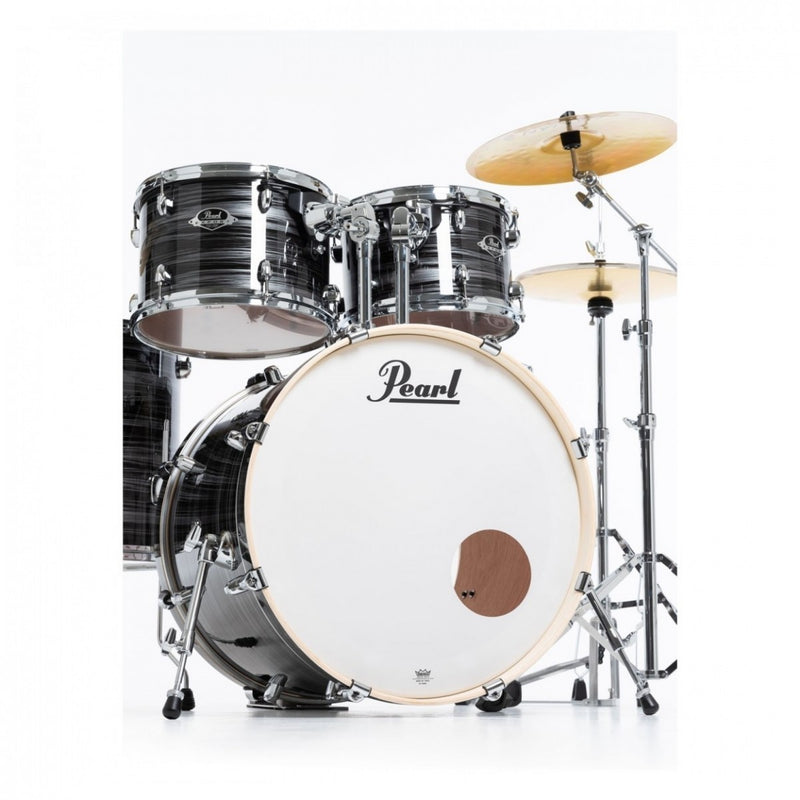 Pearl Export Graphite Silver Twist 5 Piece Drum Kit including Sabian SBR Cymbals (22", 10", 12", 16", 14" snare)