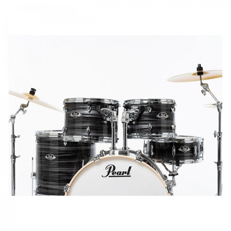 Pearl Export Graphite Silver Twist 5 Piece Drum Kit including Sabian SBR Cymbals (22", 10", 12", 16", 14" snare)