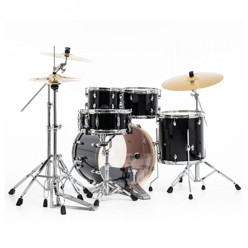 Pearl Export Jet Black 5 Piece Drum Kit including Sabian SBR Cymbals (20", 10", 12", 14", 14" snare)