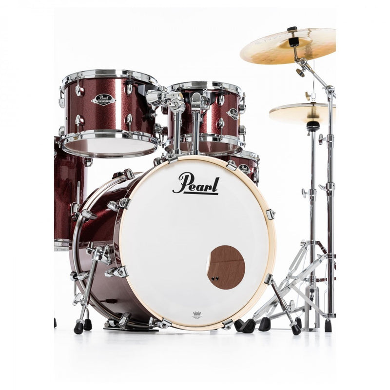 Pearl Export Black Cherry Glitter 5 Piece Drum Kit including Sabian SBR Cymbals (20", 10", 12", 14", 14" snare)