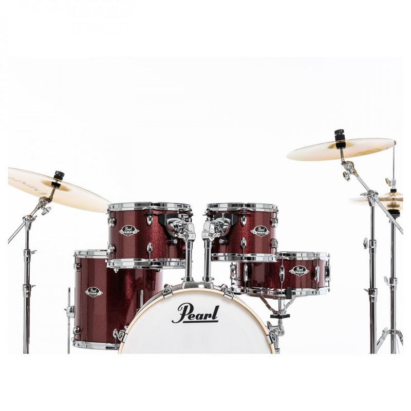 Pearl Export Black Cherry Glitter 5 Piece Drum Kit including Sabian SBR Cymbals (20", 10", 12", 14", 14" snare)