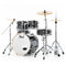 Pearl Export Graphite Silver Twist 5 Piece Drum Kit including Sabian SBR Cymbals (20", 10", 12", 14", 14" snare)