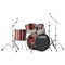 Yamaha Rydeen Burgundy Glitter 20" Shell Pack Hardware and Cymbals