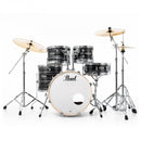 Pearl Export Graphite Silver Twist 5 Piece Drum Kit including Sabian SBR Cymbals (20", 10", 12", 14", 14" snare)