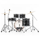 Pearl Export Graphite Silver Twist 5 Piece Drum Kit including Sabian SBR Cymbals (20", 10", 12", 14", 14" snare)