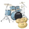 Yamaha Rydeen Gloss Pale Blue 20" Shell Pack Hardware and Cymbals