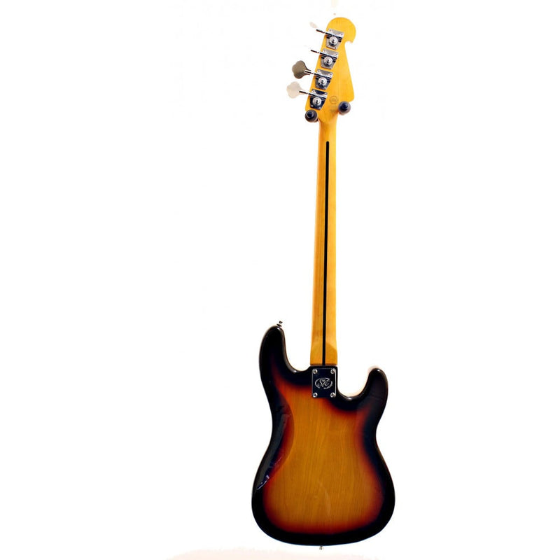 SX P Bass Style Electric Bass in 3 Colour Sunburst Left Handed with Gig Bag