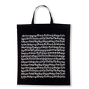 Sheet Music Graphic Tote Bag (Black)