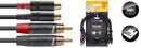 Stagg N-Series Twin Cable 2x RCA plug - 2x RCA socket