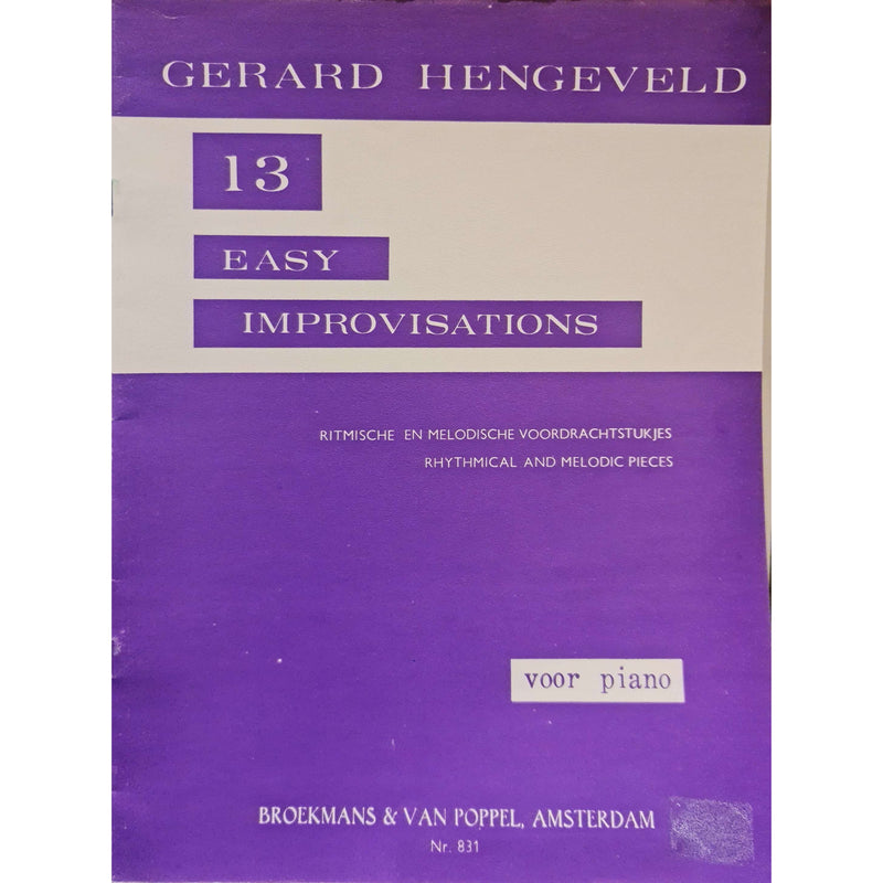 13 Easy Improvisations - Gerard Hengeveld