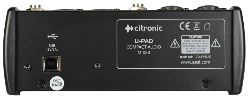 Citronic U-Pad - Compact Mixer with USB Interface (B-STOCK)
