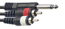 Stagg S Series Y-Cable Jack (Mono) / 2x RCA