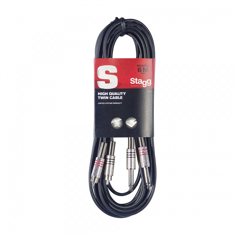 Stagg S Series 2x RCA / 2x Jack Cable