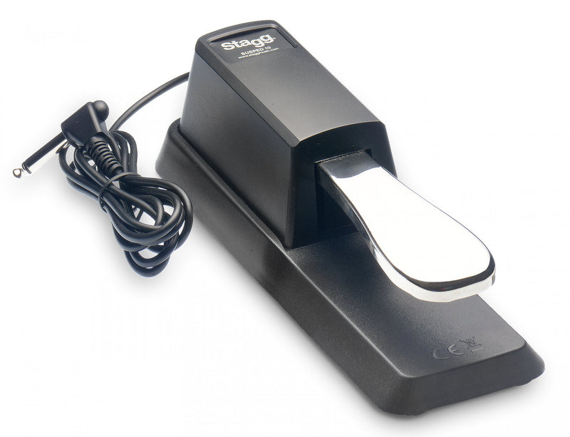 Stagg - Universal Piano style Sustain Pedal w/ Polarity Switch