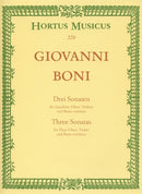 Giovanni Boni Three Sonatas (for Flute and Basso Continuo)