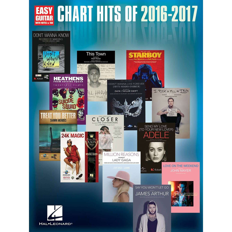 Chart Hits of 2016 - 2017 Easy Guitar