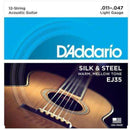 D'Addario - Silk & Steel (11 to 47) 12 String Acoustic Set