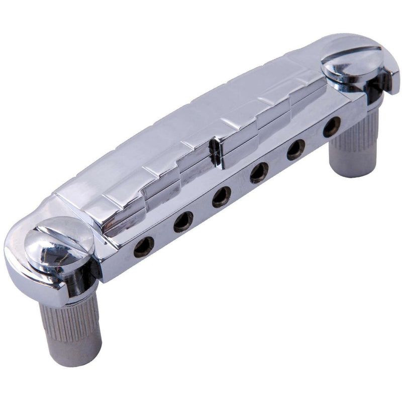 Guitar Tech Compensated Wrap-Over Bridge.  GT814 Chrome