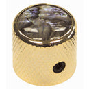 Guitar Tech Dome Knobs  GT842 Gold/Abalone Top.  Pkt of 2.