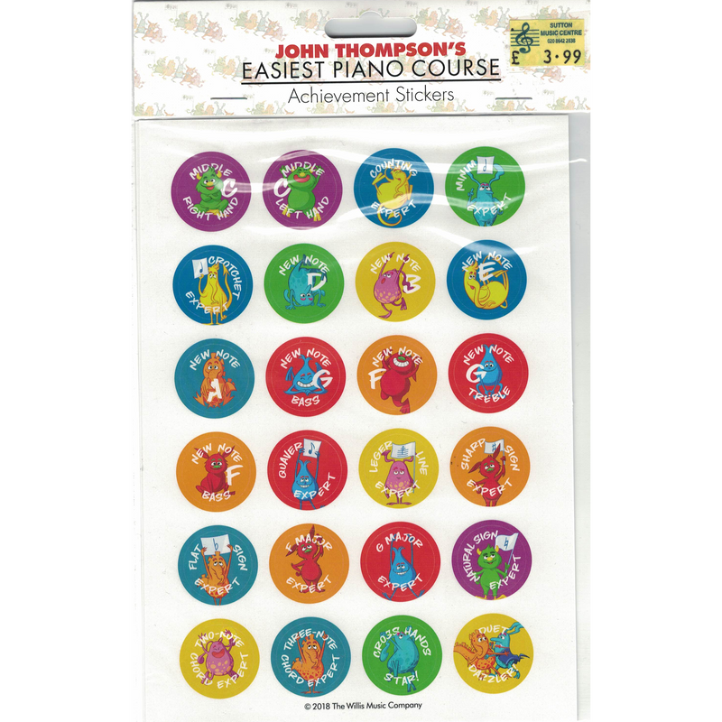 John Thompson's Easiest Piano Course Stickers