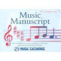 Music Exchange Music Manuscript Book; 6 stave - 24 pages