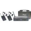 Stagg - UHF Wireless Microphone System (2x Lapel Microphones)