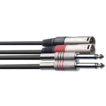 Stagg S Series Twin Cable (Mono Male Jacks to Mono XLR)