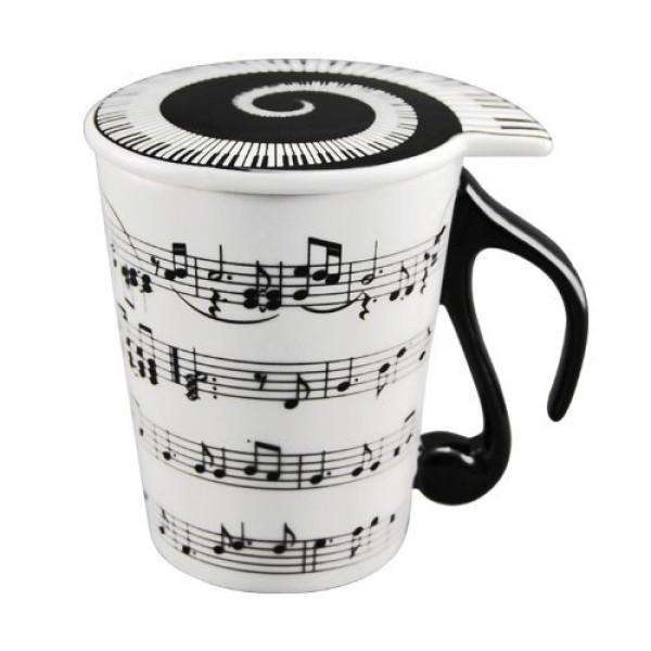 Stave Music Mug w/Lid