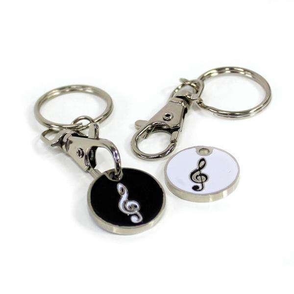 Trolley Token Treble Clef Keyrings