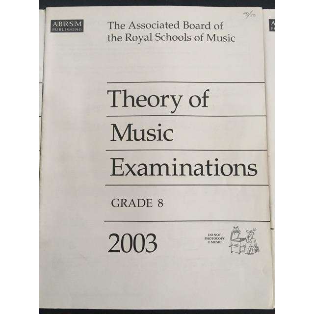 ABRSM Music Theory Past Exams 2003