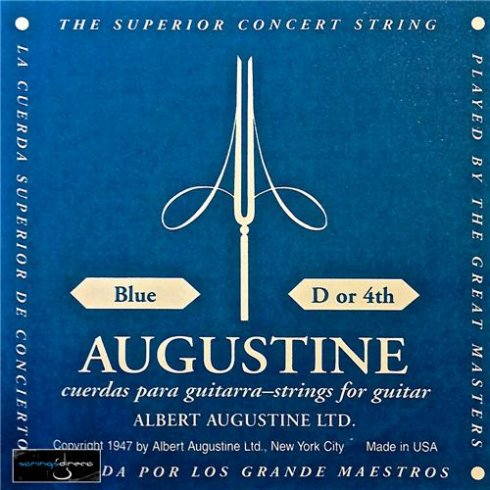 Augustine Nylon Classical Guitar Strings - Blue (Single String)