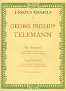 Georg Philipp Telemann Four Sonatas (for Treble Recorder and basso Continuo)