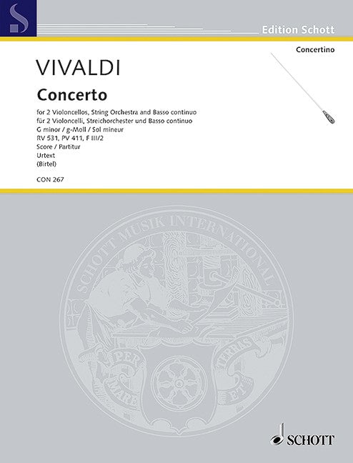 Vivaldi Concerto Con 267 (for Cello, String Orchestra and Continuo)