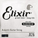 Elixir Acoustic 80/20 Bronze Guitar Strings - Nanoweb (Single String)